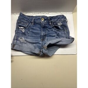 American Eagle Outfitters Women's Hi Rise Shortie Denim